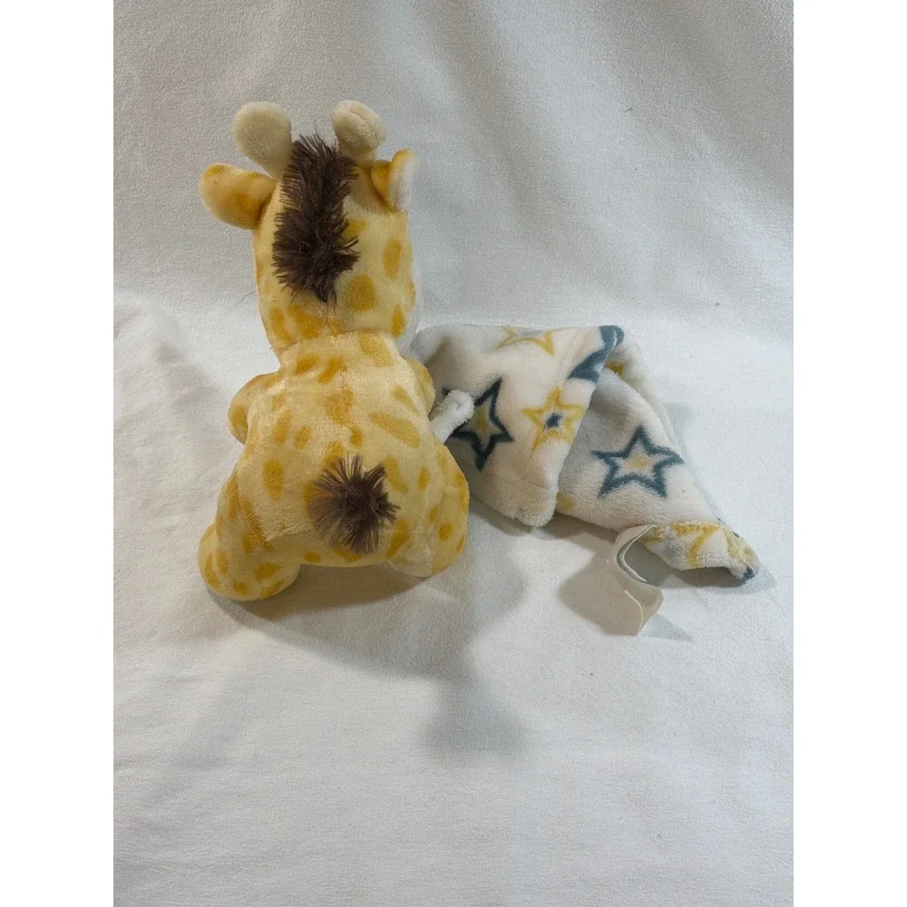 Little Beginnings Yellow Giraffe Baby Security Blanket Star Lovey Plush Toy